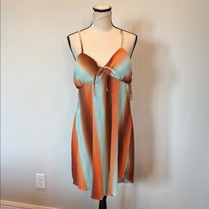 NO BOUNDARIES HANKY HEM (TROPIC WATER DESIGN) DRESS SIZE LARGE (12-14) NWT